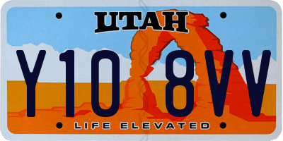 UT license plate Y108VV