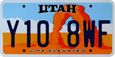 UT license plate Y108WF