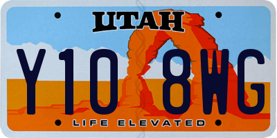 UT license plate Y108WG