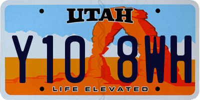 UT license plate Y108WH