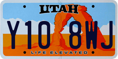 UT license plate Y108WJ