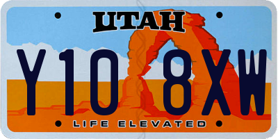 UT license plate Y108XW