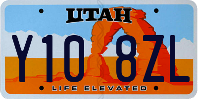 UT license plate Y108ZL