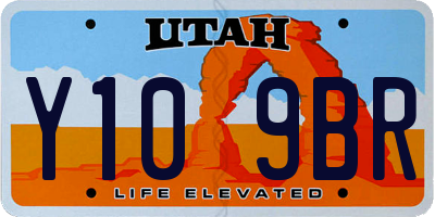 UT license plate Y109BR