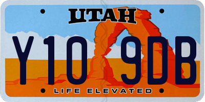 UT license plate Y109DB