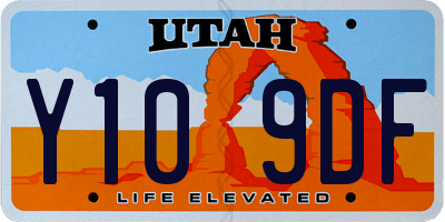 UT license plate Y109DF