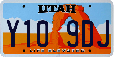 UT license plate Y109DJ