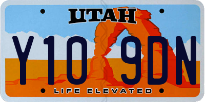 UT license plate Y109DN