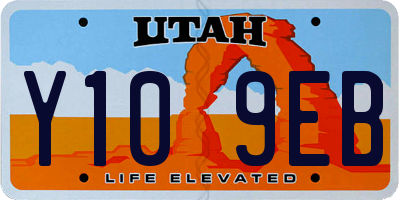 UT license plate Y109EB