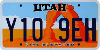 UT license plate Y109EH