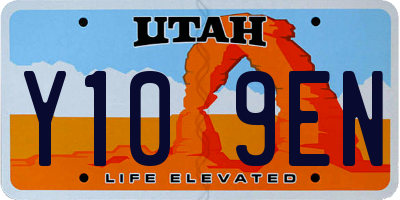 UT license plate Y109EN