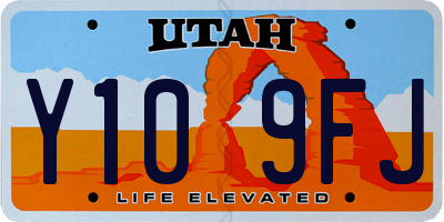 UT license plate Y109FJ