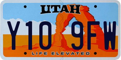 UT license plate Y109FW