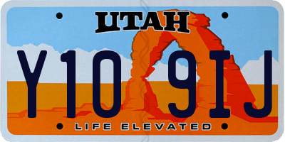 UT license plate Y109IJ