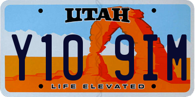 UT license plate Y109IM