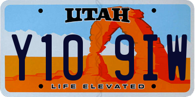 UT license plate Y109IW