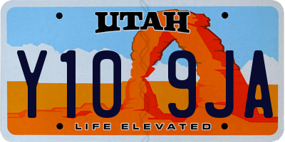 UT license plate Y109JA