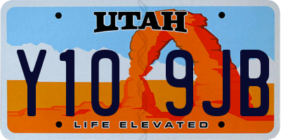 UT license plate Y109JB