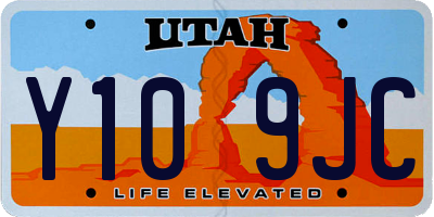 UT license plate Y109JC