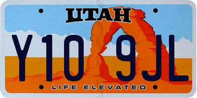 UT license plate Y109JL