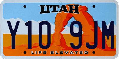 UT license plate Y109JM