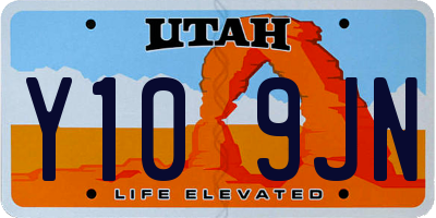 UT license plate Y109JN
