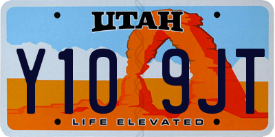 UT license plate Y109JT
