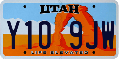 UT license plate Y109JW