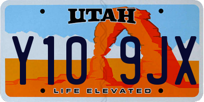 UT license plate Y109JX