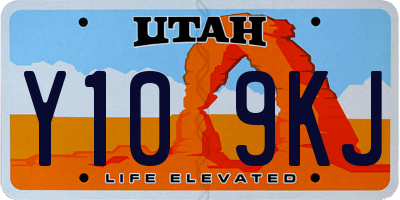UT license plate Y109KJ