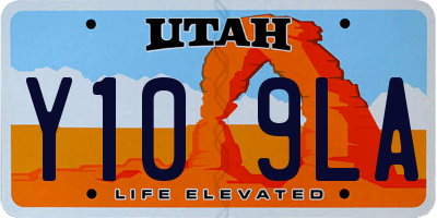 UT license plate Y109LA