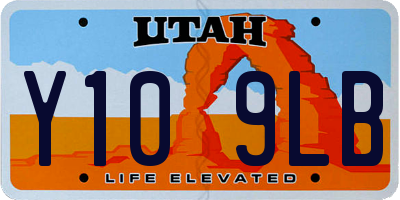 UT license plate Y109LB