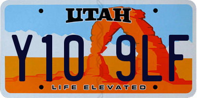 UT license plate Y109LF