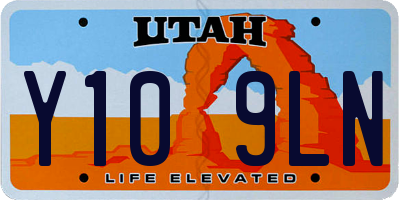 UT license plate Y109LN