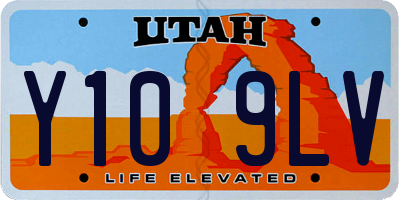 UT license plate Y109LV