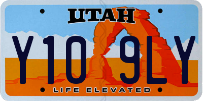 UT license plate Y109LY