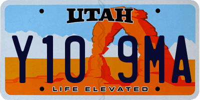 UT license plate Y109MA