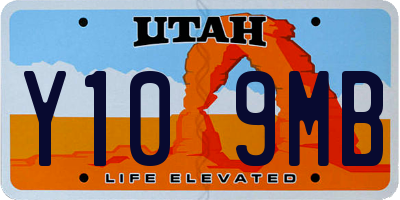UT license plate Y109MB