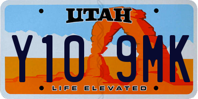 UT license plate Y109MK