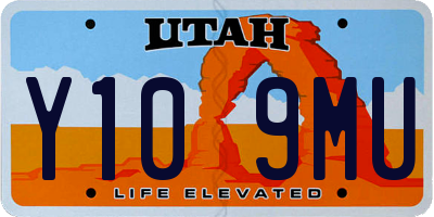 UT license plate Y109MU