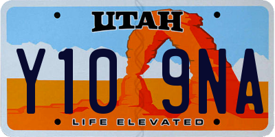 UT license plate Y109NA