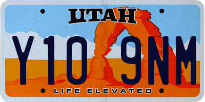 UT license plate Y109NM