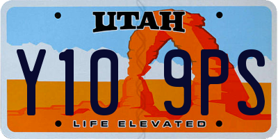 UT license plate Y109PS