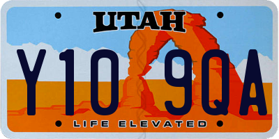 UT license plate Y109QA