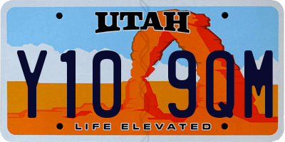 UT license plate Y109QM