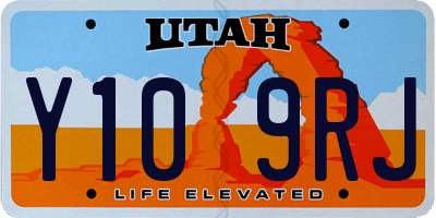 UT license plate Y109RJ