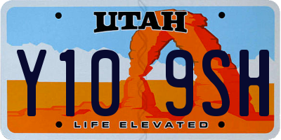 UT license plate Y109SH