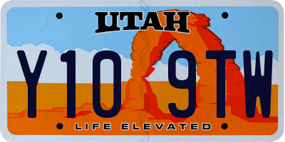 UT license plate Y109TW