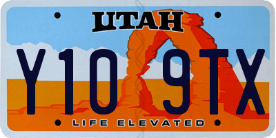 UT license plate Y109TX