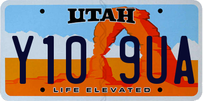 UT license plate Y109UA